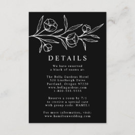 Gegevens over het zwarte en witte gevlochten huwel informatiekaartje