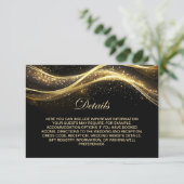 Gegevens over het zwarte goudhuwelijk van legant informatiekaartje (Staand voorkant)