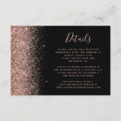 Gegevens over het zwarte Roos Gold Glitter Edge We Informatiekaartje (Voorkant)