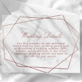 Gegevens over marmer Roos Gold Geometric Weddensch Informatiekaartje