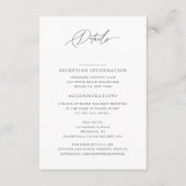 Gegevens over moderne elegant-Floral Wedding Recep Informatiekaartje (Voorkant)