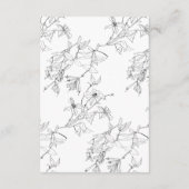 Gegevens over moderne elegant-Floral Wedding Recep Informatiekaartje (Achterkant)