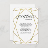 Gegevens over moderne geometrische opvang informatiekaartje (Voorkant / Achterkant)