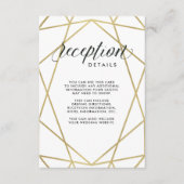 Gegevens over moderne geometrische opvang informatiekaartje (Voorkant)