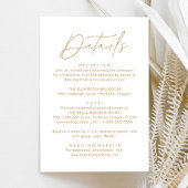 Gegevens over moderne Gold Script Wedding Informatiekaartje