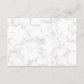 Gegevens over moderne marmer Roos Gold Script Wedd Informatiekaartje (Achterkant)