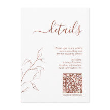 Gegevens over moderne QR-code Terracotta Wedding