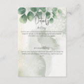 Gegevens over moderne Sage Green Eucalyptus & Gold Informatiekaartje (Voorkant)