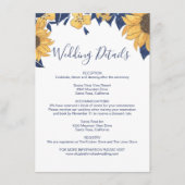 Gegevens over moderne zonnebloemoWaterverf blauwe Informatiekaartje (Voorkant)