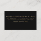 Gegevens over moderne zwarte en goudkalligrafie informatiekaartje (Achterkant)