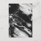 Gegevens over moderne zwarte en witte kalligrafie informatiekaartje (Achterkant)