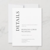 Gegevens over moderne zwarte en zwarte bruiloft kaart (Voorkant)