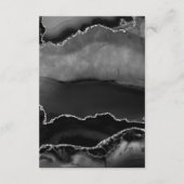 Gegevens over moderne zwarte zilveren Agate Arch W Informatiekaartje (Achterkant)