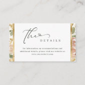 Gegevens over Neutrale Waterverf Floral en Gold We Informatiekaartje (Voorkant)