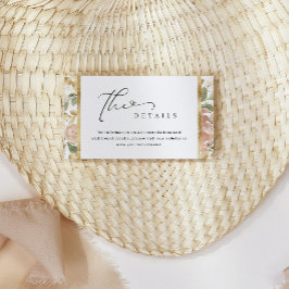 Gegevens over Neutrale Waterverf Floral en Gold We Informatiekaartje