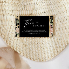 Gegevens over Neutrale Waterverf Floral en Gold We Informatiekaartje