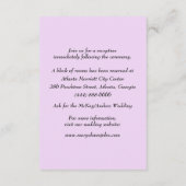 Gegevens over paarse bloemen Mason Jars Weddenscha Informatiekaartje (Achterkant)