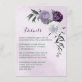 Gegevens over paarse en witte florale griep informatiekaartje (Voorkant)