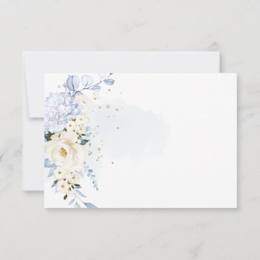 Gegevens over PixDezines H2 Blue Hydrangeas Cream  Kaart (Achterkant)