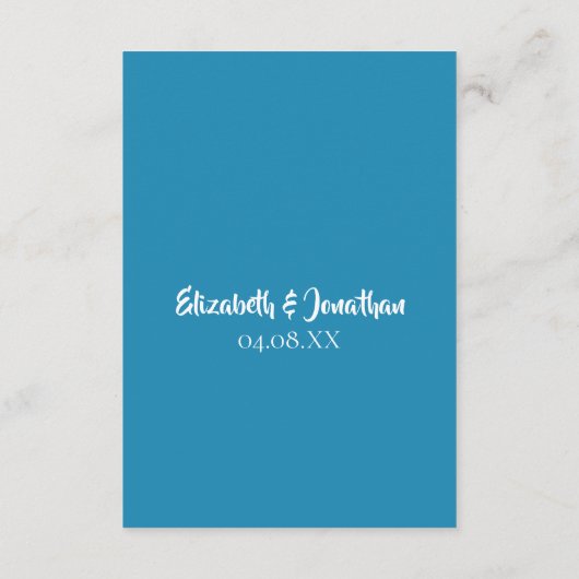 Gegevens over Tropisch strandpalm straten bruiloft Informatiekaartje (Achterkant)