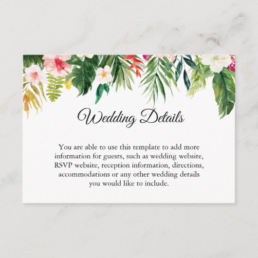 Gegevens over tropisch verlof voor het ontvangen v informatiekaartje (Voorkant)