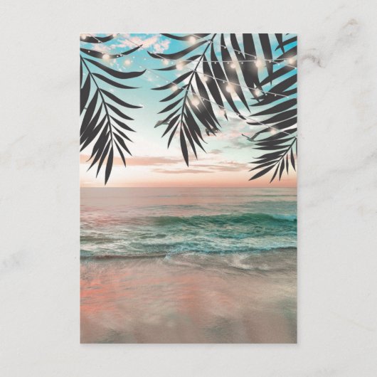 Gegevens over Tropische Beach Weddenschap | Koord Informatiekaartje (Achterkant)