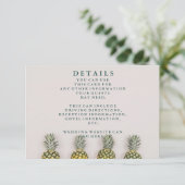 Gegevens over tropische bladeren Pineapple Hawaiia Informatiekaartje (Staand voorkant)