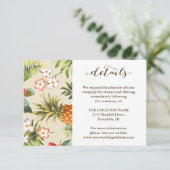 Gegevens over tropische bladeren Pineapple Hawaiia Kaart (Staand voorkant)