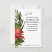 Gegevens over tropische bries Lush Botanical Weddi Kaart (Voorkant)