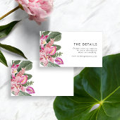 Gegevens over Tropische bruiloft Informatiekaartje