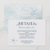 Gegevens over tropische bruiloft RSVP kaartje (Voorkant / Achterkant)