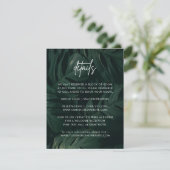 Gegevens over Tropische bruiloft voor bestemming Informatiekaartje (Staand voorkant)