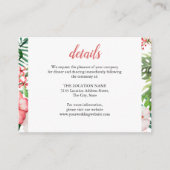 Gegevens over Tropische Floral Hibiscus Wedding Informatiekaartje (Voorkant)