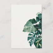 Gegevens over Tropische monstera Green Foliage Wed Informatiekaartje (Achterkant)