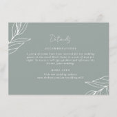 Gegevens over tuinbruiloft botanische lef informatiekaartje (Voorkant)