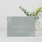 Gegevens over tuinbruiloft botanische lef informatiekaartje (Staand voorkant)