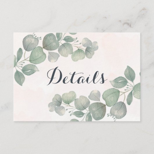 Gegevens over Waterverf met eucalyptus-QR-code bru Informatiekaartje (Voorkant)