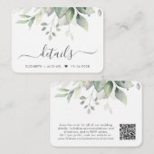 Gegevens over Waterverf met eucalyptus-QR-code bru Informatiekaartje (Voorkant / Achterkant)