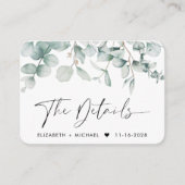 Gegevens over Waterverf met eucalyptus-QR-code bru Informatiekaartje (Voorkant)