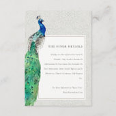 Gegevens over  Waterverf Peacock Weddenschap Informatiekaartje (Voorkant)