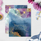 Gegevens, Paarse, Blauwgroen en blauwe volledige W Informatiekaartje