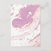 Gegevens roze en goudmarmer informatiekaartje (Achterkant)