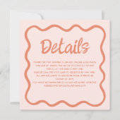 Gegevens roze en rode handschriftherstand voor bru kaart (Voorkant)