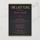 Gegevens van Bachelorette of Hens Party Informatiekaartje (Voorkant)