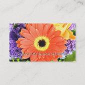 Gegevens van Daisy Floral Peachy-leraar Visitekaartje (Achterkant)