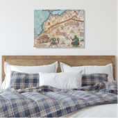 Gegevens van de Catalaanse atlas, 1375 Canvas Afdruk (Insitu (Slaapkamer))