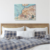 Gegevens van de Catalaanse atlas, 1375 Canvas Afdruk (Insitu (Slaapkamer))