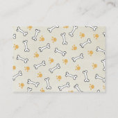 Gegevens van de honden- en vogelschool informatiekaartje (Achterkant)