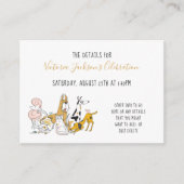 Gegevens van de honden- en vogelschool informatiekaartje (Voorkant)