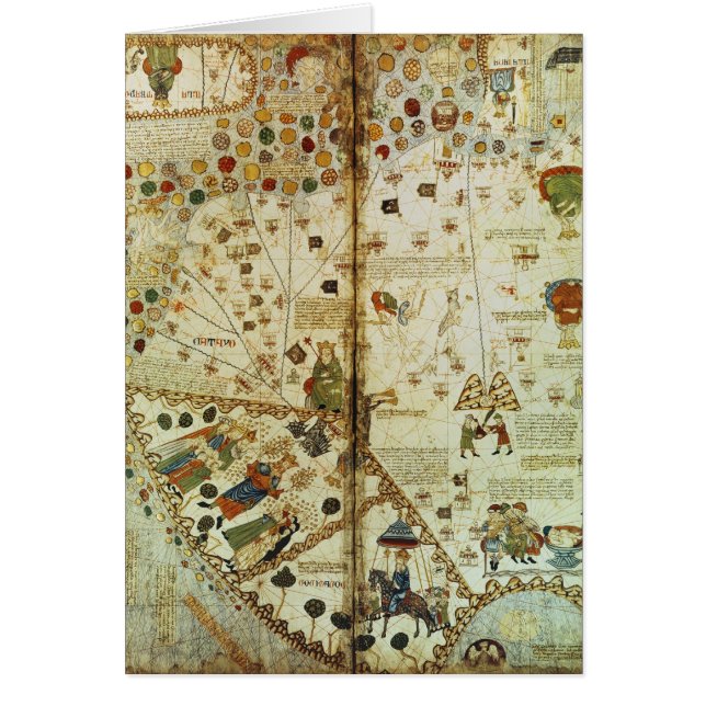 Gegevens van een Catalaanse Wereldkaart (Voorkant)